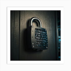 Padlock On A Door Art Print