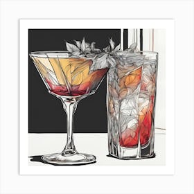 Cocktail Print Art Print