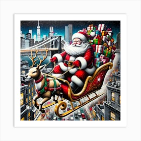 Santa Claus S Present Of Peace 02 Art Print