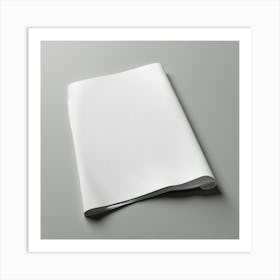 White Paper On A Grey Background Art Print