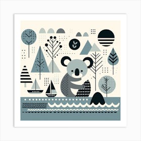 Scandinavian style, Koala 3 Art Print