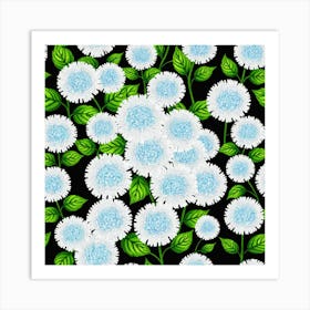 White Chrysanthemums 9 Art Print