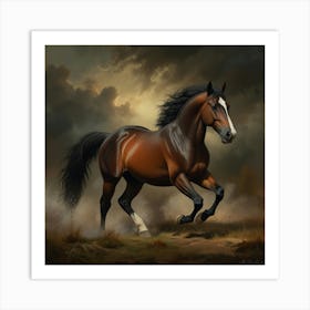 Horse Galloping Art Print