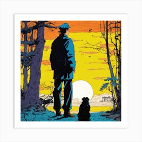 Man And His Dog Art Print