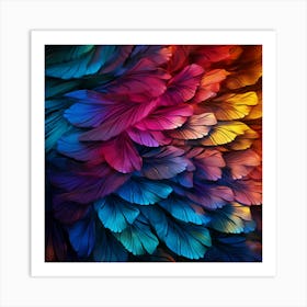 Colorful Feathers Art Print