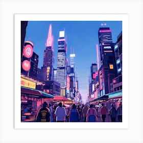 Neon City Art Print