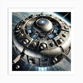 Orbital Defense Platform Design Converted Art Print