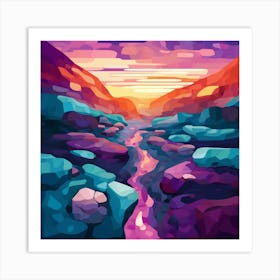 Abstract Landscape Painting 3 Art Print