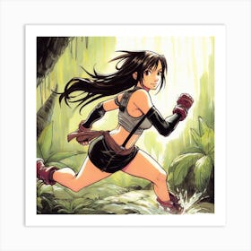 cute Tifa in the Jungle Art Print