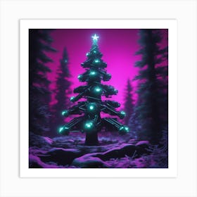 Christmas Tree In The Forest 118 Art Print