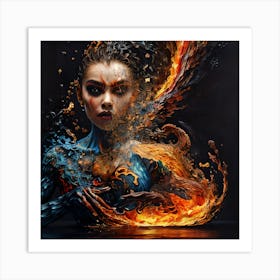 Fire And Flames 1 Art Print