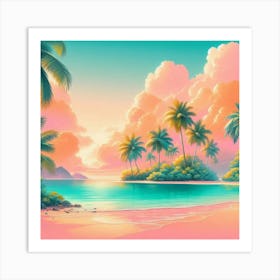 Tropical Beach Art Print