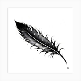 Feather Tattoo Design 1 Art Print