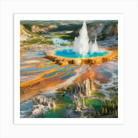 Yellowstone Geyser Art Print