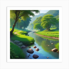 Landscape Painting 172 Art Print