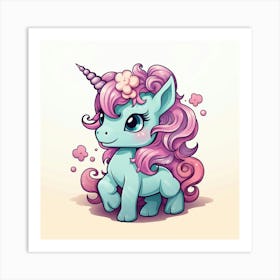 Cute Unicorn 624 Art Print