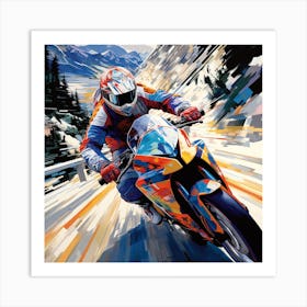 Motocross Rider Art Print