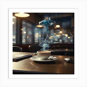 Coffee In A Coffee Shop Art Print