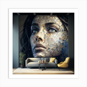 Mosaic Woman Art Print