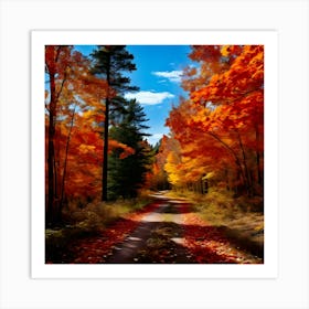 Autumn Road 3 Art Print