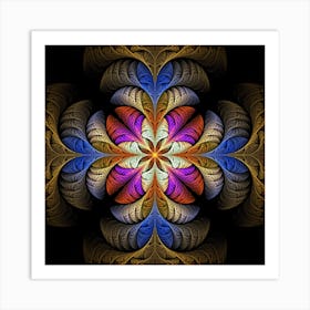 Fractal Flower Fantasy Pattern 1 Art Print