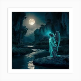 Angel In The Water 1 Art Print