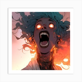 Scream manga Art Print