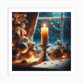 Christmas Candle 1 Art Print