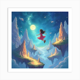 Little Girl In The Sky Art Print