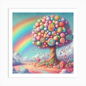 Candy tree 4 Art Print