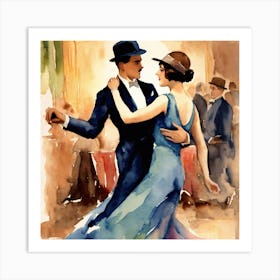 Tango Dancers Art Print