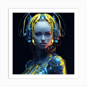 Cyborg Woman Art Print