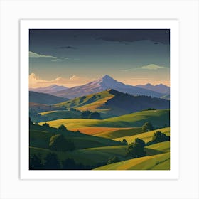 Landscape Painting 11 Art Print