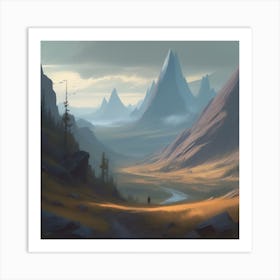 Landscape Painting 147 Art Print