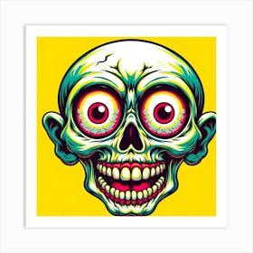 Skull With Big Eyes 2 Art Print