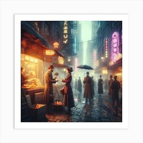 City At Night 5 Art Print