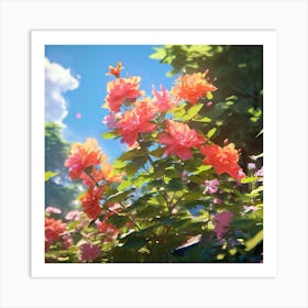 This Shrubby Perennial Offers Lush Exuberant Flowers In Late Spring Art Print