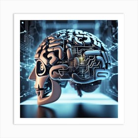 Artificial Intelligence In The Brain 1 Art Print