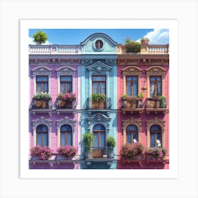 Colorful Houses Art Print