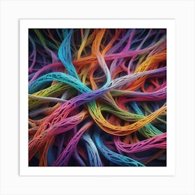 Colorful Wires 48 Art Print