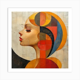 Abstract Portrait Of A Woman Art Print