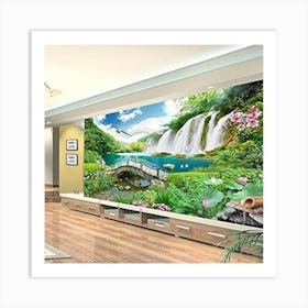 Waterfall Wall Mural 1 Art Print