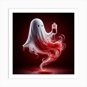 Ghost With Blood 1 Art Print