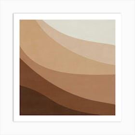 TERRACOTTA MINIMALIST WAVES - 01 Art Print