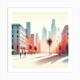 Abstract City Background Art Print