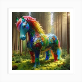 Rainbow Horse Art Print