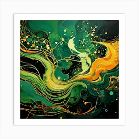 Abstract Painting art print Art Print