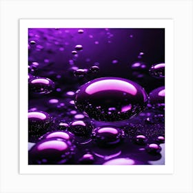 Purple Bubbles Art Print