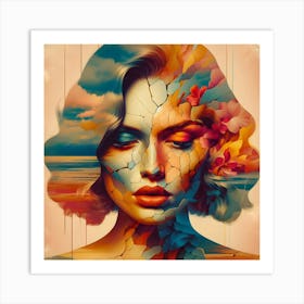 Abstract Woman Painting 5 Art Print