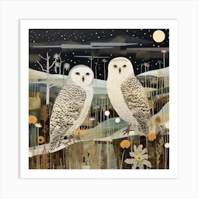 Bird In Nature Snowy Owl 2 Art Print